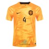 Officiële Voetbalshirt VIRGIL 4 Nederland Thuis WK 2022 - Heren